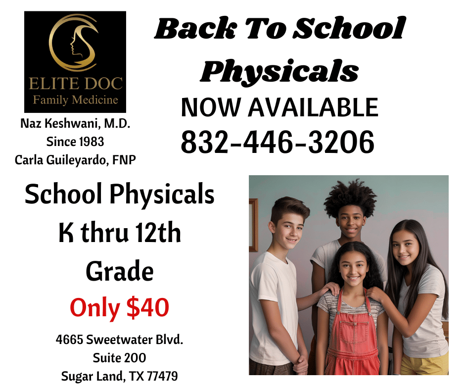 back to school physicals special 