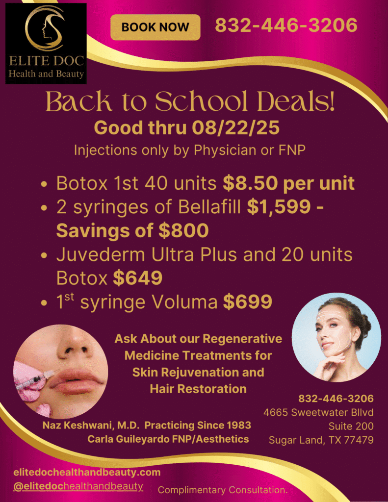 2 week specials on Botox, Juvederm & Bellafill